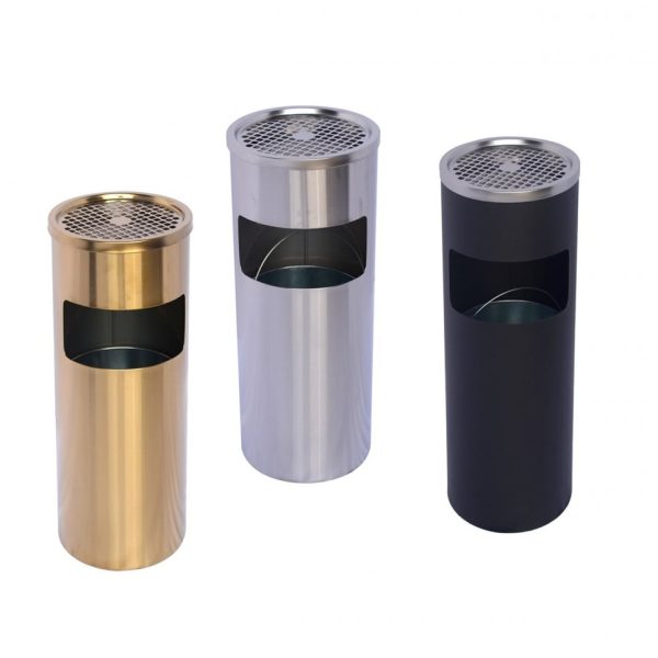 طفاية سجائر مع سلة مهملات